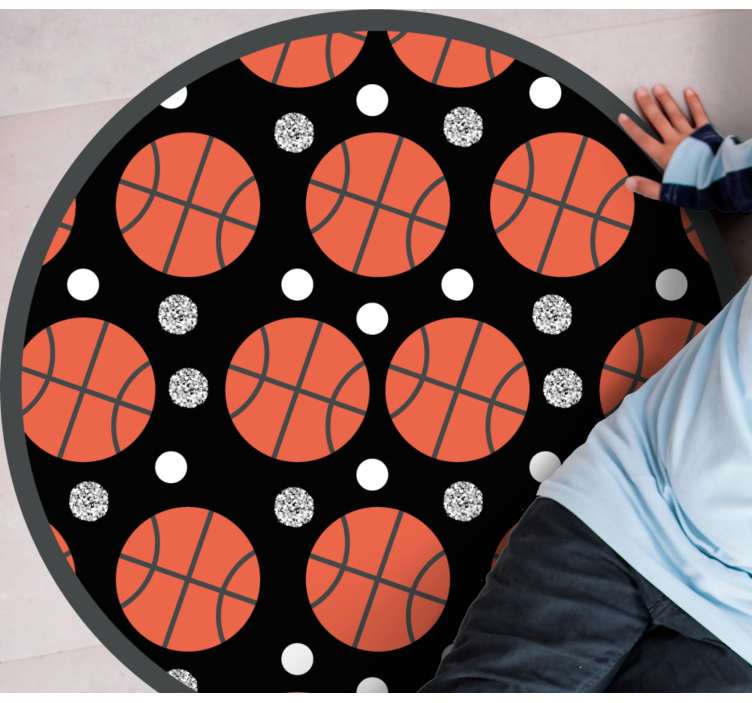 Basketball balls game vinyl rug - TenStickers