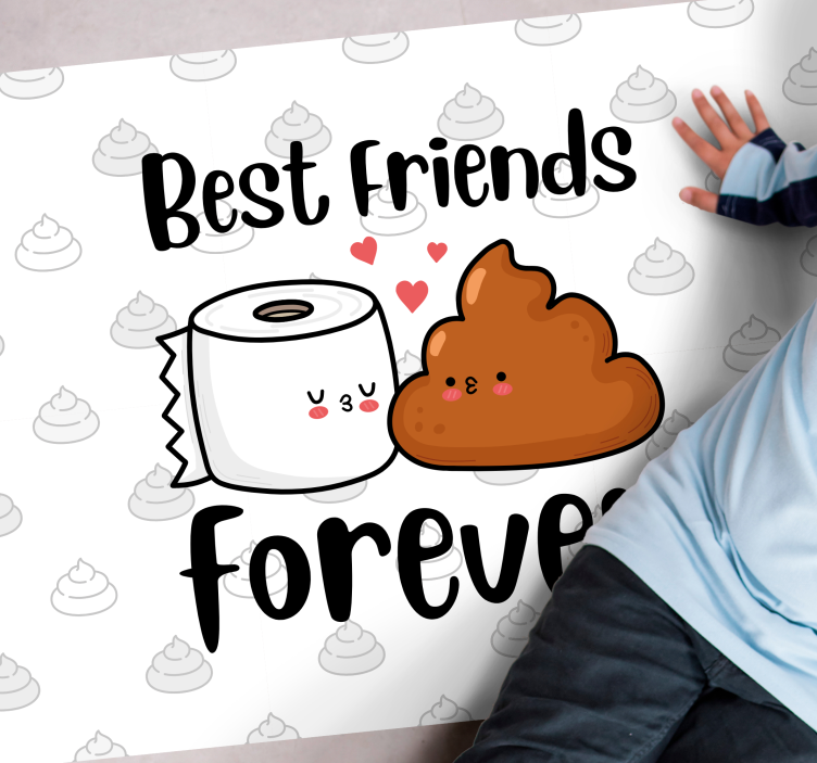 Best Friends Forever bathroom vinyl rug - TenStickers