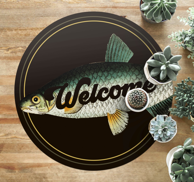 Block Carp animal vinyl rug - TenStickers