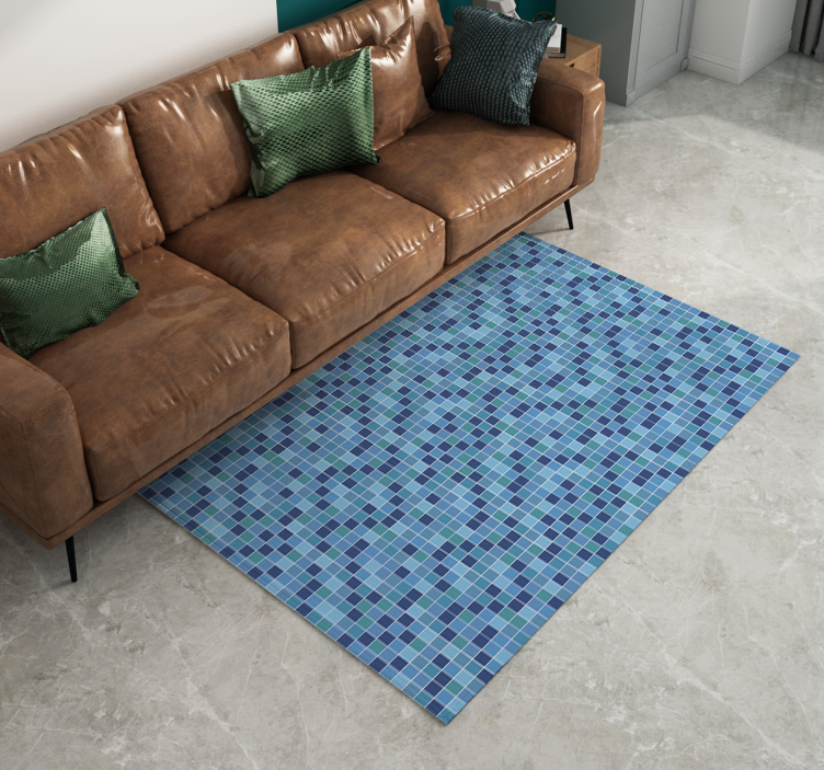 Geometric Mosaic Textile geometric vinyl rug - TenStickers