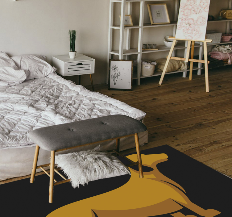 Canine Silhouette animal vinyl rug - TenStickers