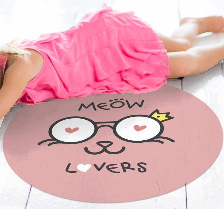 Cat Lover Graphic kids vinyl rug - TenStickers