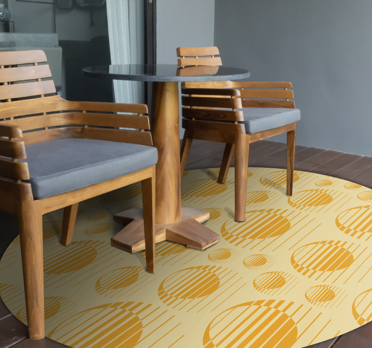 Circular Pattern dining room vinyl rug - TenStickers