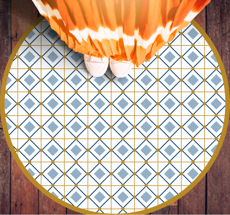 Circular Tiles tile vinyl rug - TenStickers