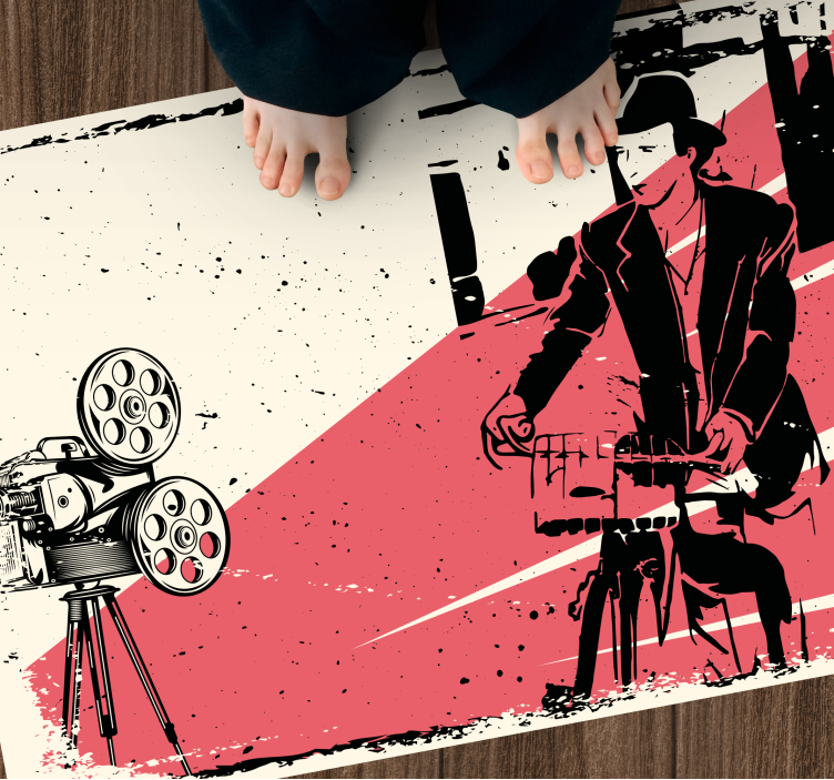 Classic Film Scene vintage vinyl rug - TenStickers
