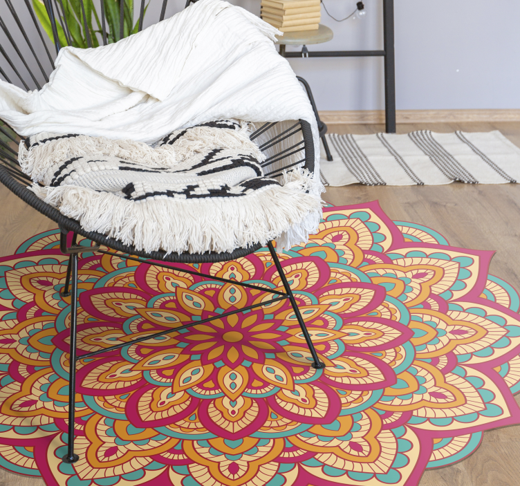 Colorful mandalas mandala vinyl rug - TenStickers