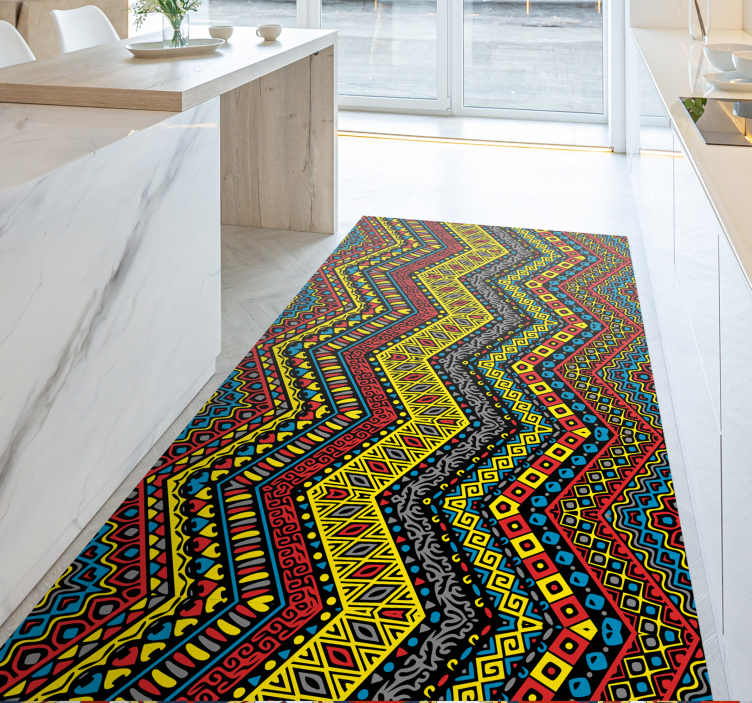 Colorful Mosaic Pathway mosaic vinyl rug - TenStickers