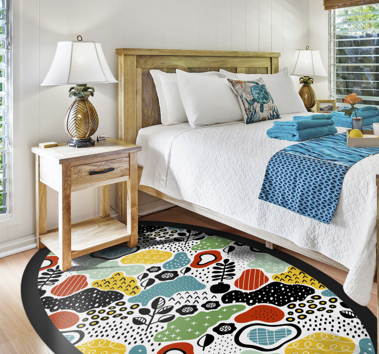 Colorful Nature Pattern nature vinyl rug - TenStickers