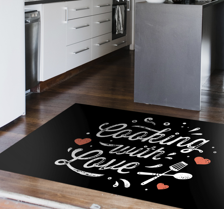 Cooking Love Affair custom rug - TenStickers
