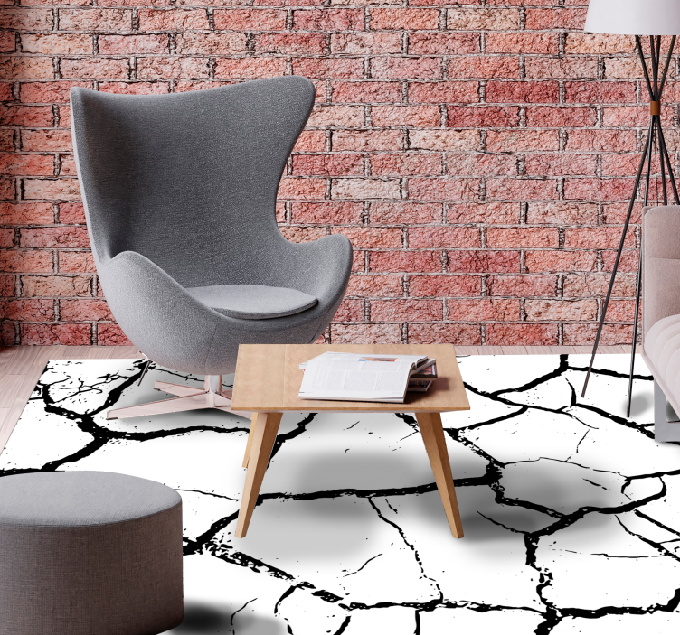 Cracked Earth stone effect vinyl rug - TenStickers