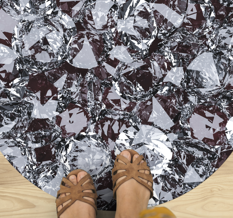 Crystal gemstone textured vinyl rug - TenStickers