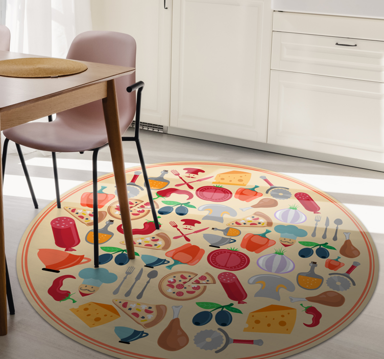 Culinary Motifs kitchen vinyl rug - TenStickers