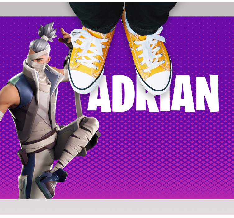 Personalised gaming character teen vinyl rug - TenStickers