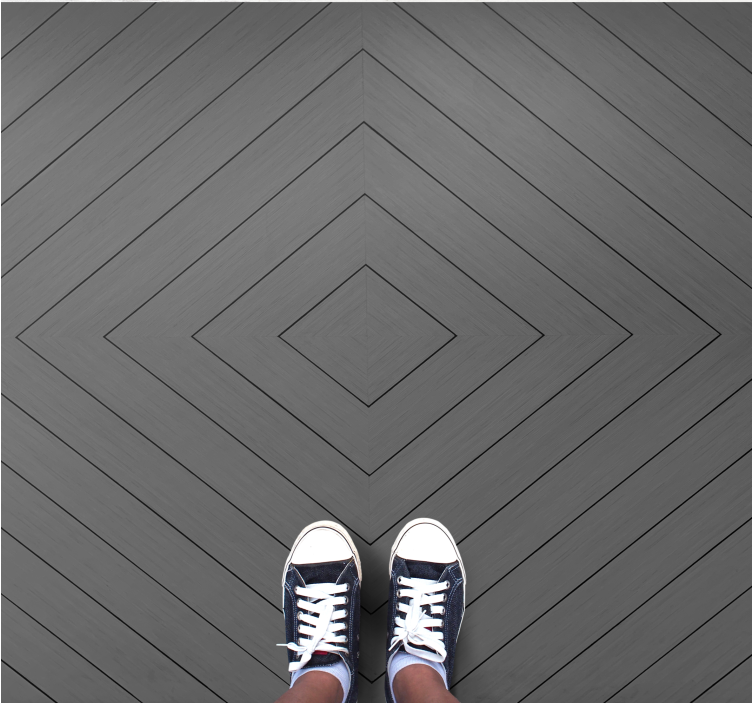 DIAMOND PATTERNED FLOOR modern vinyl rug - TenStickers