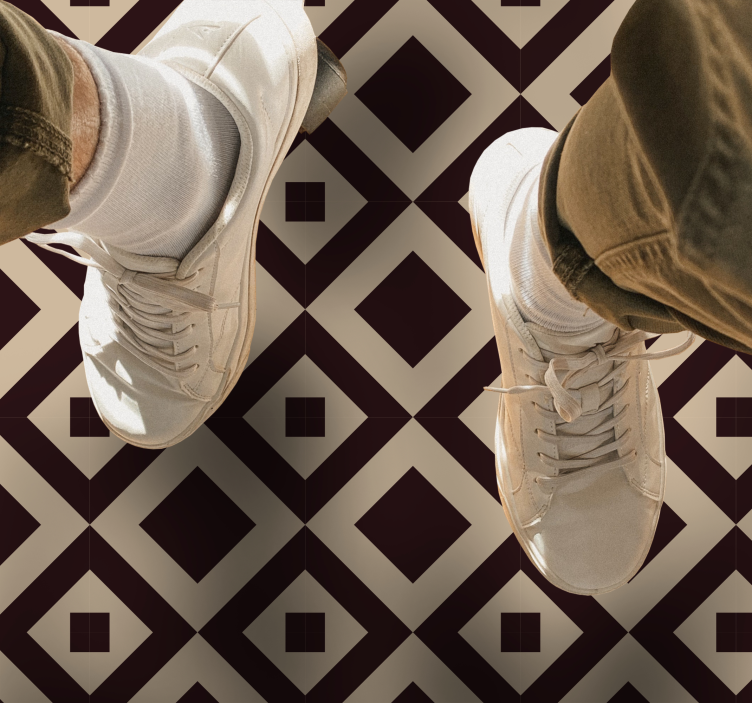 Illustration with diamond pattern geometric vinyl rug - TenStickers