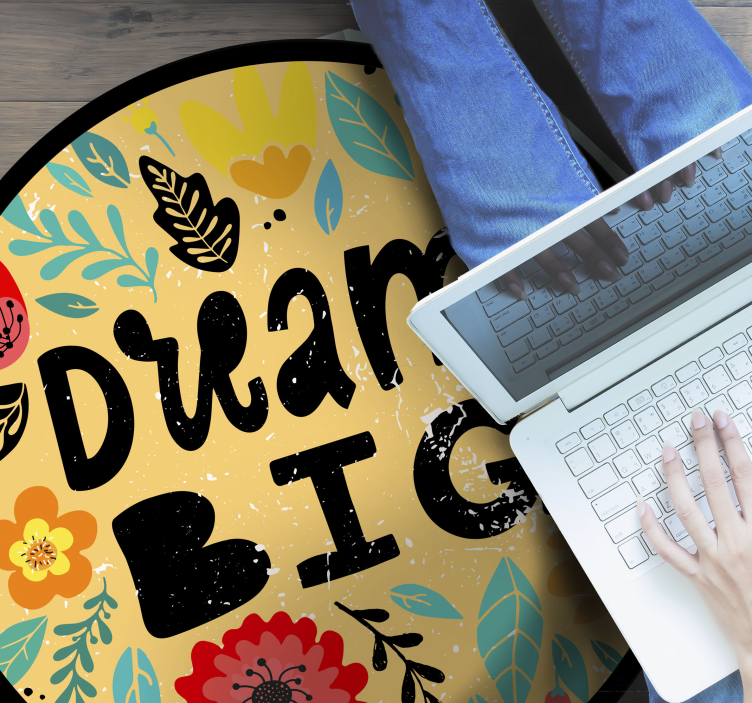 Dream Big Motif custom rug - TenStickers