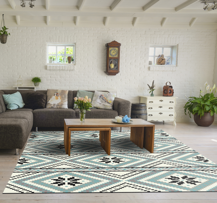 Ethnic Patterned Textile ethnic vinyl rug - TenStickers