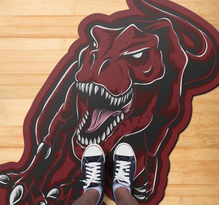 Ferocious Dinosaur animal vinyl rug - TenStickers