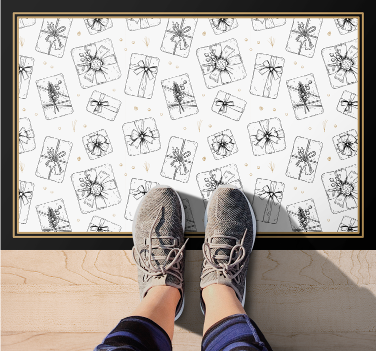 Festive Gift Pattern Christmas carpet runner - TenStickers
