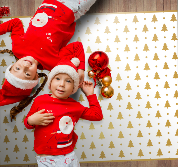 Festive Tree Pattern Christmas carpet runner - TenStickers