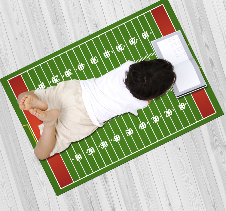 Football Field Playmat road vinyl rug - TenStickers