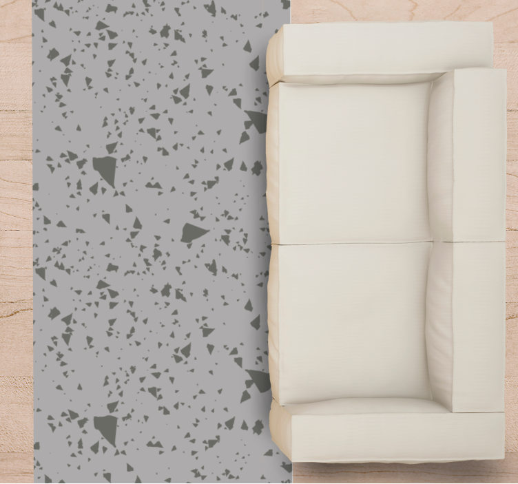 Fragmented Grey Pattern marble vinyl rug - TenStickers