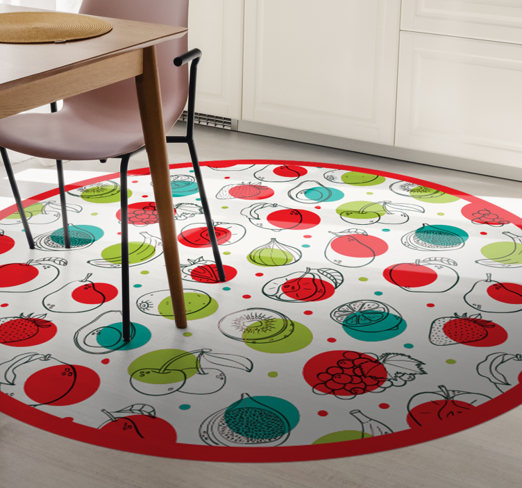 Fruit simple motif kitchen vinyl rug - TenStickers