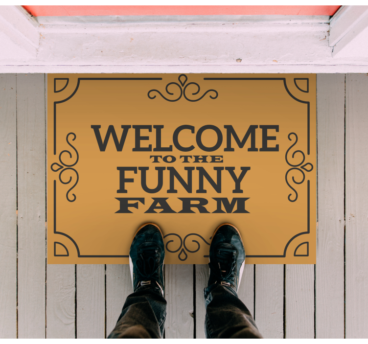 Funny Farm Welcome custom rug - TenStickers