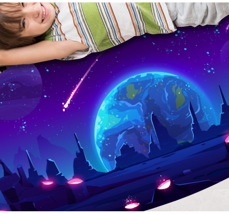 Galactic Adventure star vinyl rug - TenStickers