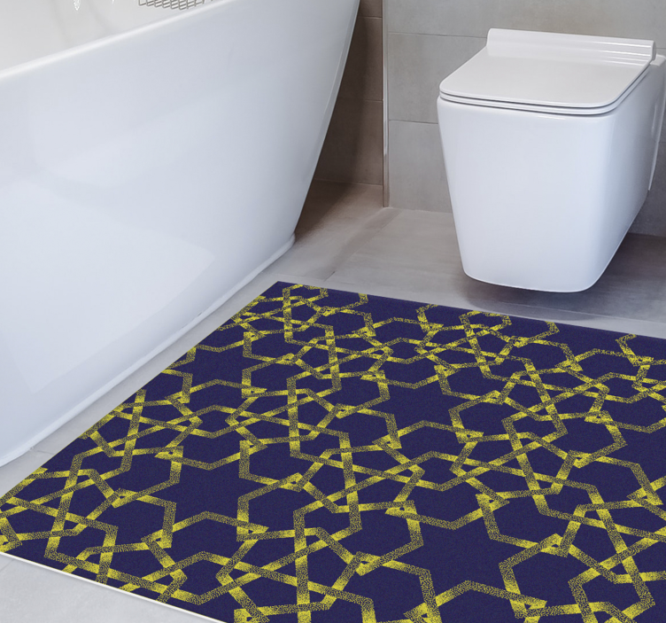 Geometric Bath Accent bathroom vinyl rug - TenStickers