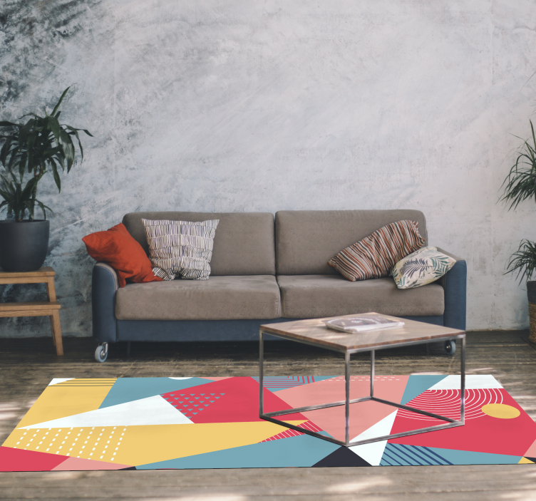 Geometric Colourful modern rug - TenStickers