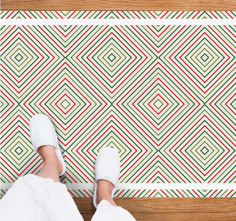 Geometric Diamond Pattern geometric rug - TenStickers