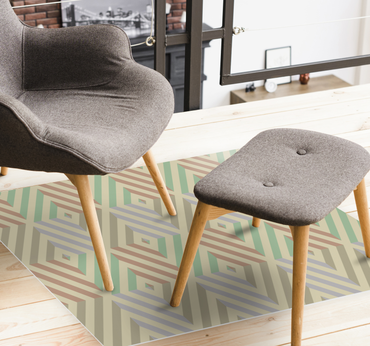 Geometric Harmony geometric vinyl rug - TenStickers