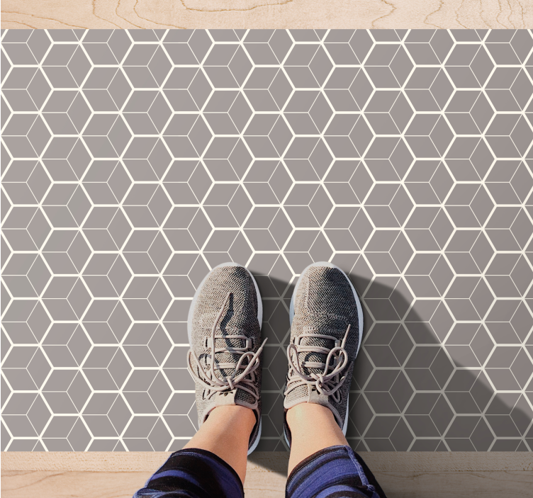 Geometric Lattice geometric vinyl rug - TenStickers