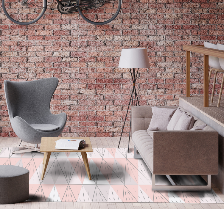 Geometric Linearity geometric vinyl rug - TenStickers