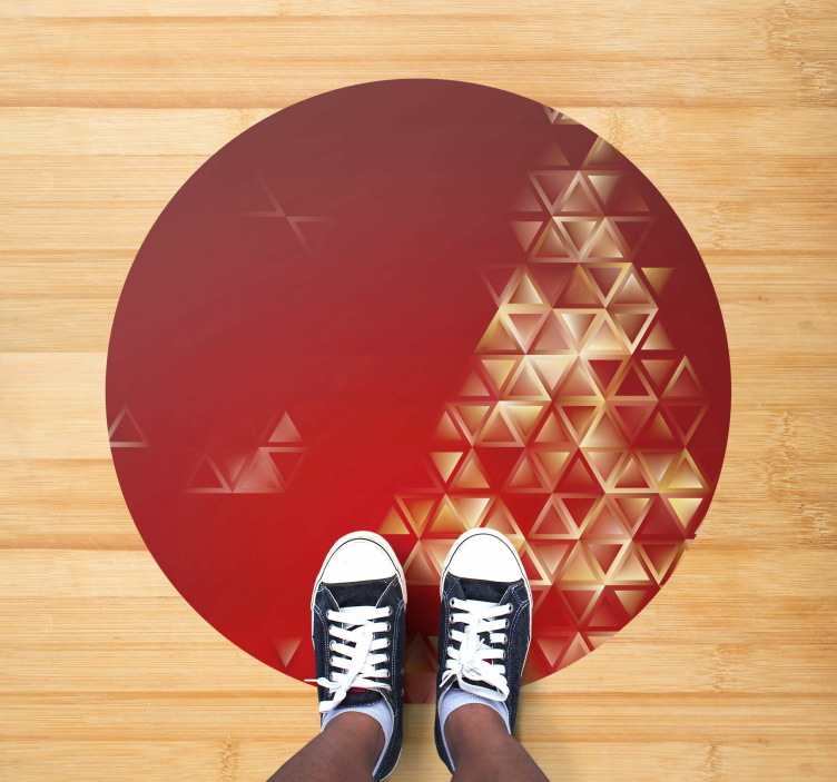 Geometric Ombre Sphere geometric vinyl rug - TenStickers