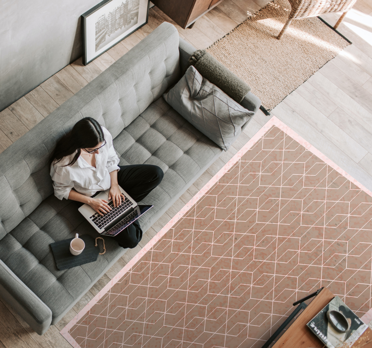 Geometric Simplicity geometric vinyl rug - TenStickers