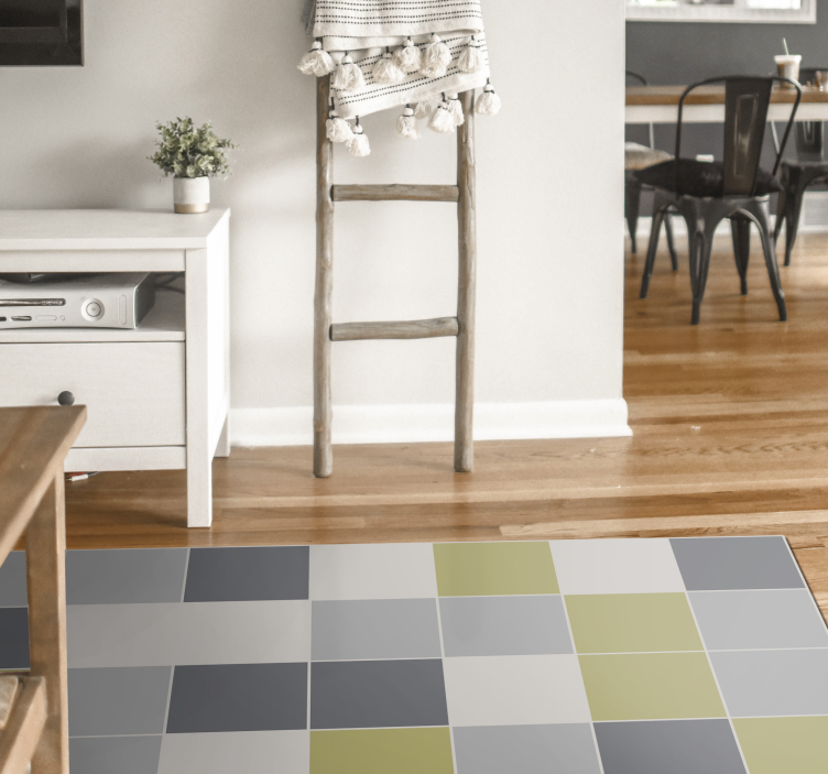 Geometric Tile Design tile vinyl rug - TenStickers