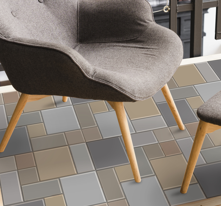 Geometric Tiling tile vinyl rug - TenStickers
