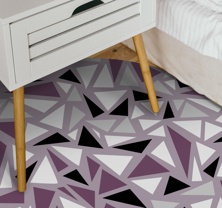 Geometric Triangular Mosaic geometric vinyl rug - TenStickers