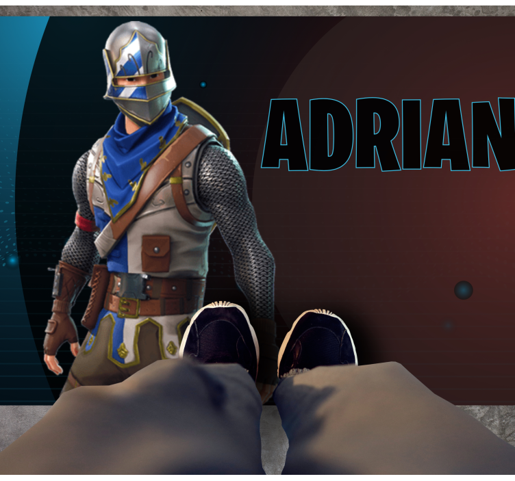 Heroic gaming character teen vinyl rug - TenStickers