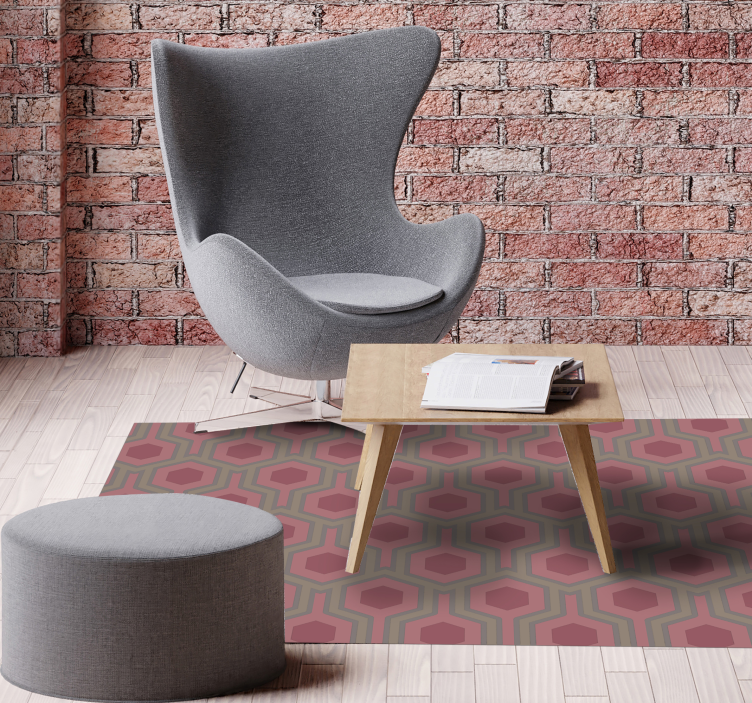 Honeycomb Configuration geometric vinyl rug - TenStickers