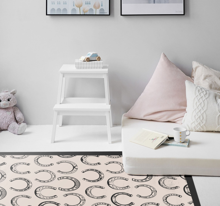 Horseshoe Pattern mosaic vinyl rug - TenStickers