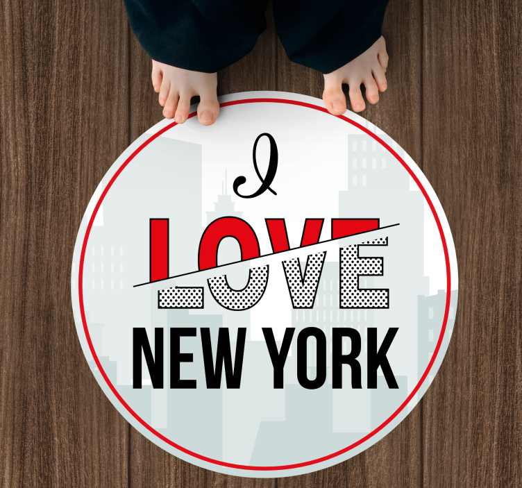 I LOVE NEW YORK custom rug - TenStickers