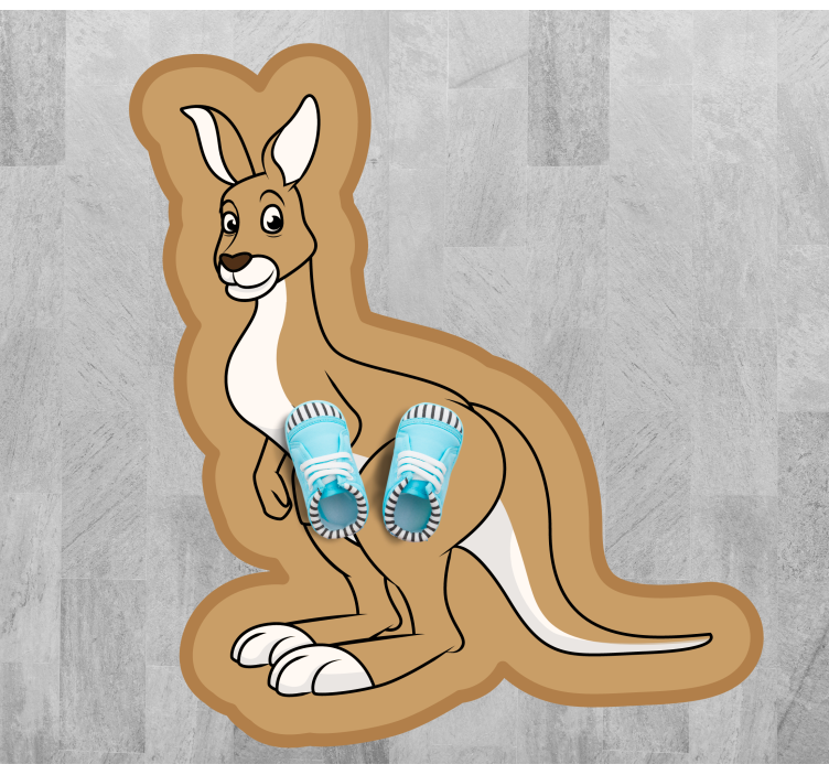 Kangaroo Character nursery vinyl rug - TenStickers