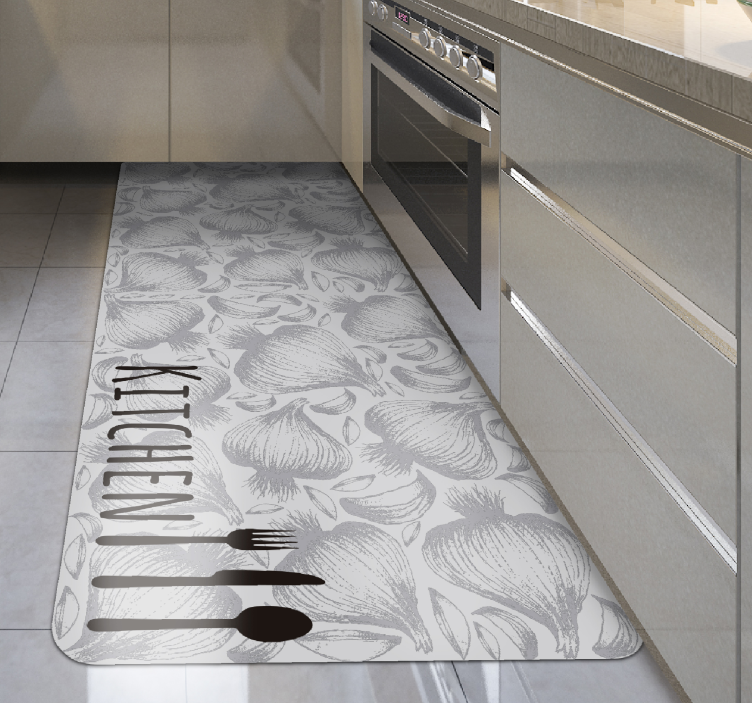 Kitchen Utensil Illustration kitchen vinyl rug - TenStickers