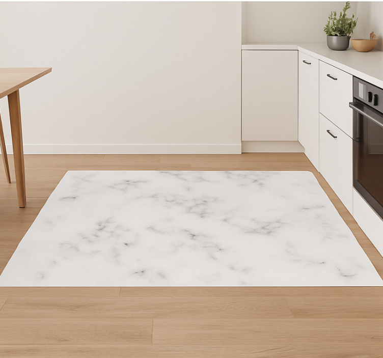 Kitchen vinyl rug simple marble design - TenStickers