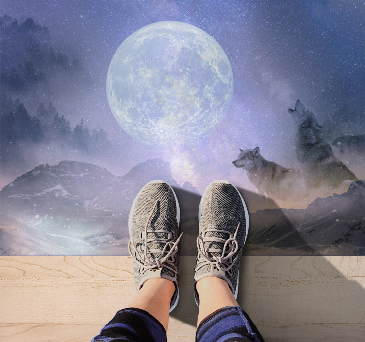 Majestic moonlight nature vinyl rug - TenStickers