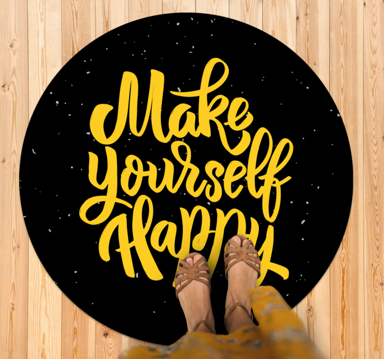Make yourself happy custom rug - TenStickers