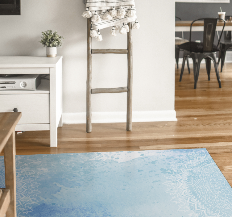 Mandala Splash mandala vinyl rug - TenStickers